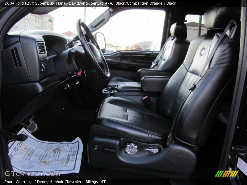 Black/Competition Orange / Black 2004 Ford F250 Super Duty Harley Davidson SuperCab 4x4