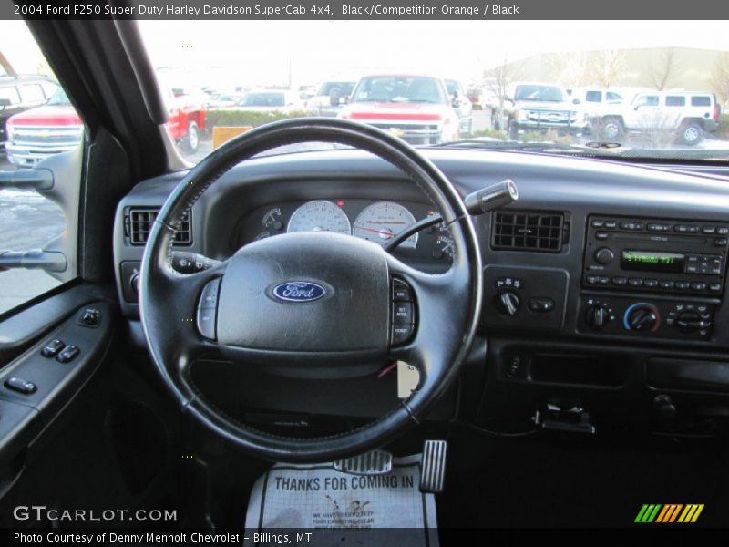 Black/Competition Orange / Black 2004 Ford F250 Super Duty Harley Davidson SuperCab 4x4