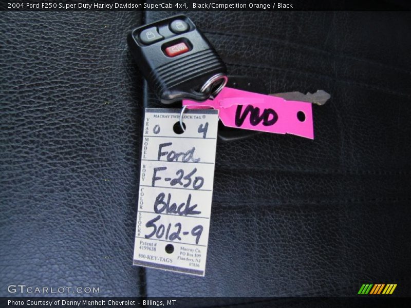 Black/Competition Orange / Black 2004 Ford F250 Super Duty Harley Davidson SuperCab 4x4