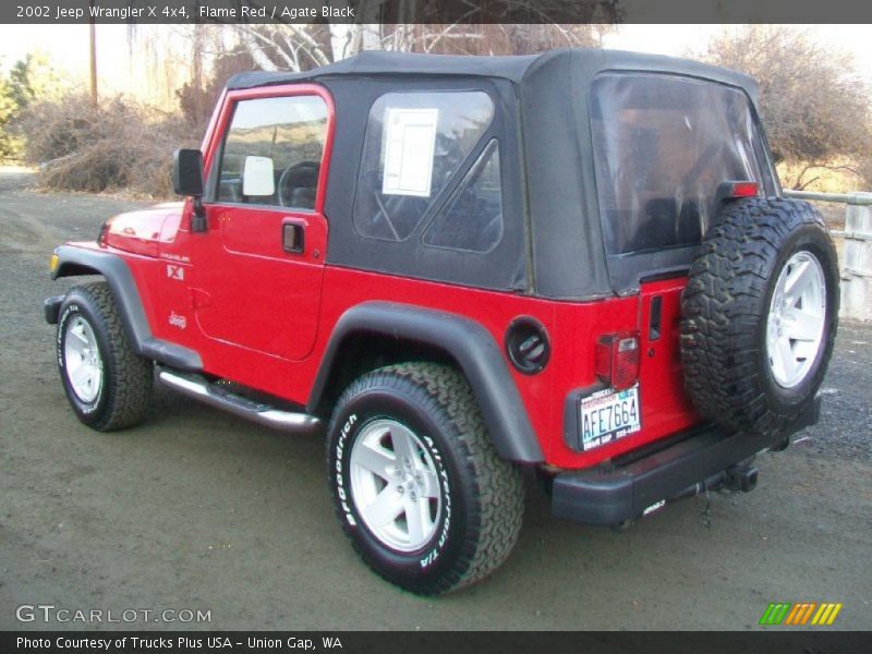 Flame Red / Agate Black 2002 Jeep Wrangler X 4x4