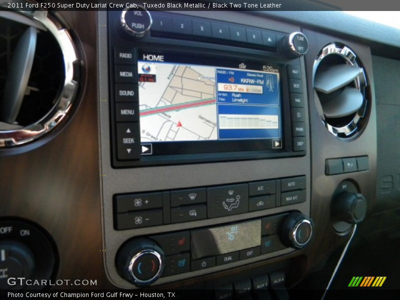 Tuxedo Black Metallic / Black Two Tone Leather 2011 Ford F250 Super Duty Lariat Crew Cab