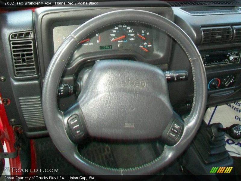 Flame Red / Agate Black 2002 Jeep Wrangler X 4x4