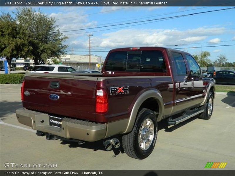 Royal Red Metallic / Chaparral Leather 2011 Ford F250 Super Duty King Ranch Crew Cab 4x4