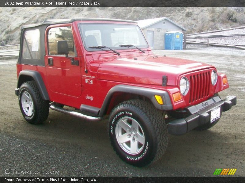 Flame Red / Agate Black 2002 Jeep Wrangler X 4x4