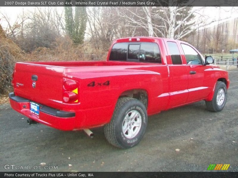 Inferno Red Crystal Pearl / Medium Slate Gray 2007 Dodge Dakota SLT Club Cab 4x4