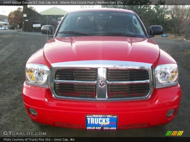 Inferno Red Crystal Pearl / Medium Slate Gray 2007 Dodge Dakota SLT Club Cab 4x4