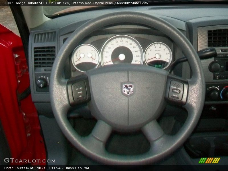 Inferno Red Crystal Pearl / Medium Slate Gray 2007 Dodge Dakota SLT Club Cab 4x4