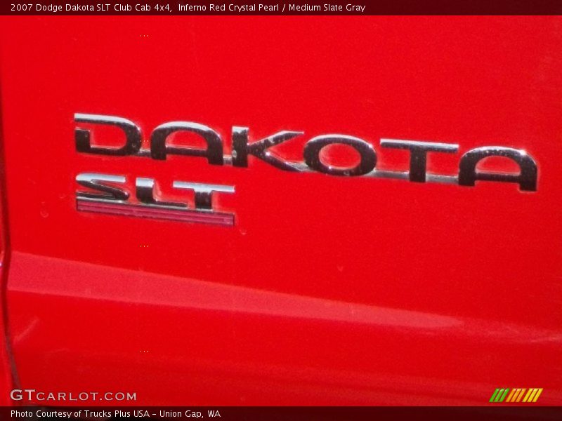 Inferno Red Crystal Pearl / Medium Slate Gray 2007 Dodge Dakota SLT Club Cab 4x4
