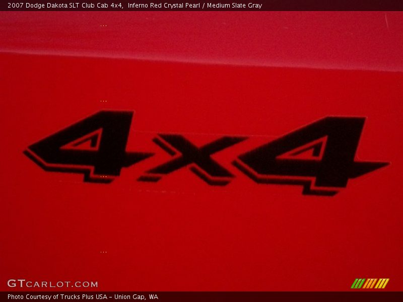 Inferno Red Crystal Pearl / Medium Slate Gray 2007 Dodge Dakota SLT Club Cab 4x4