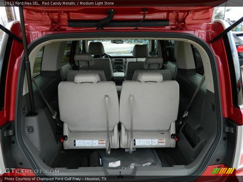 Red Candy Metallic / Medium Light Stone 2011 Ford Flex SEL