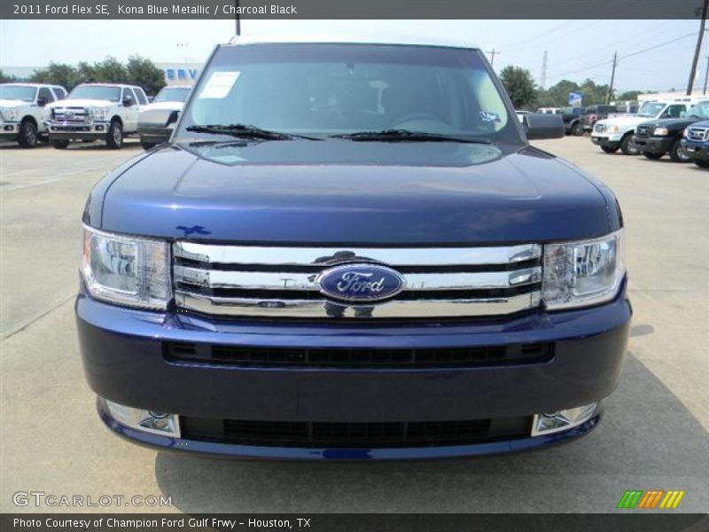 Kona Blue Metallic / Charcoal Black 2011 Ford Flex SE