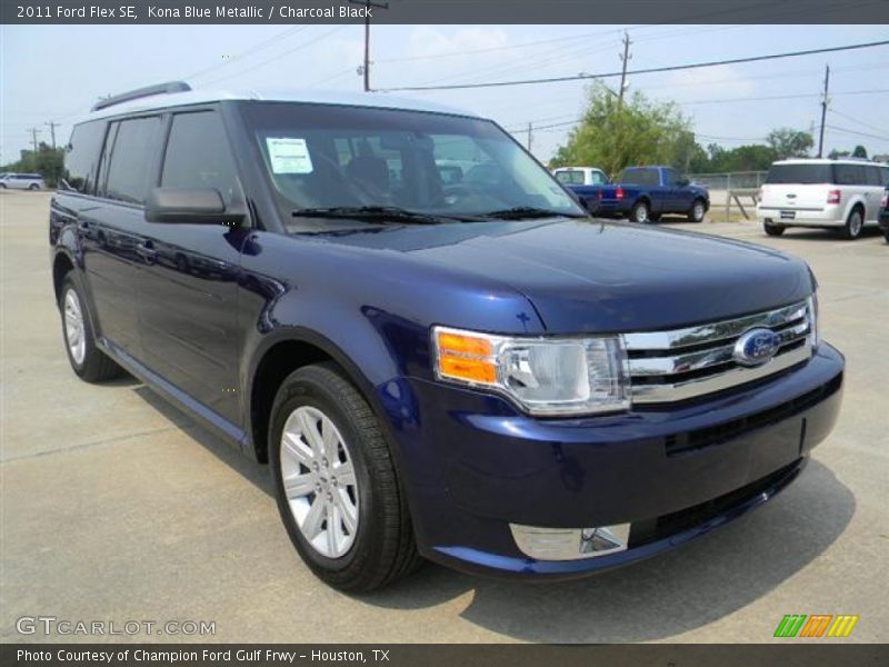 Kona Blue Metallic / Charcoal Black 2011 Ford Flex SE