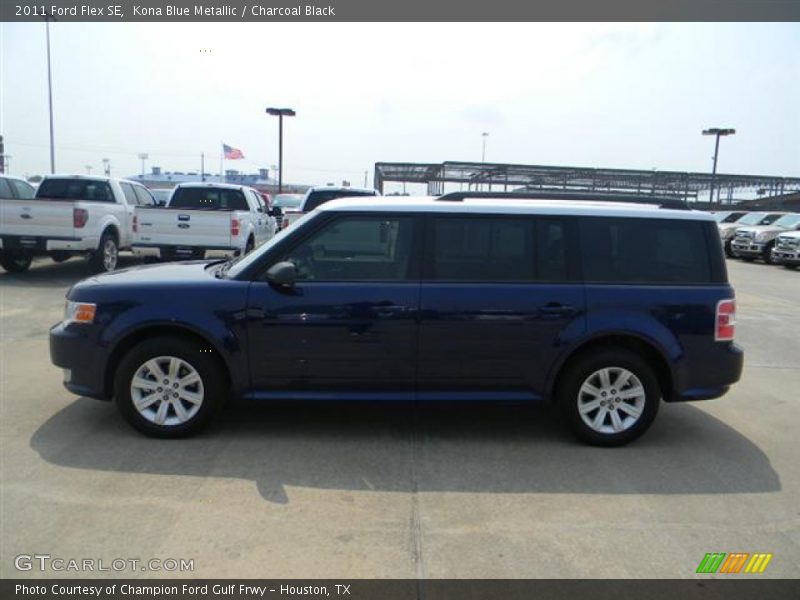 Kona Blue Metallic / Charcoal Black 2011 Ford Flex SE