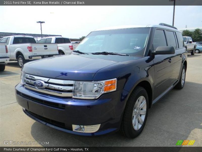 Kona Blue Metallic / Charcoal Black 2011 Ford Flex SE