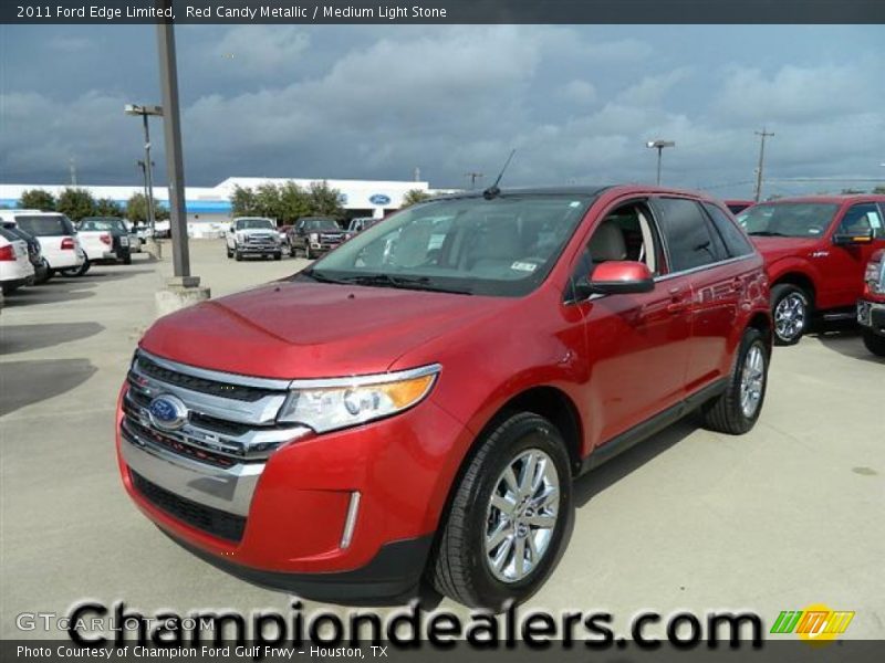 Red Candy Metallic / Medium Light Stone 2011 Ford Edge Limited