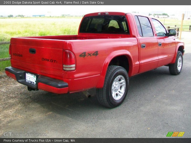 Flame Red / Dark Slate Gray 2003 Dodge Dakota Sport Quad Cab 4x4