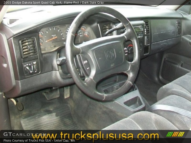 Flame Red / Dark Slate Gray 2003 Dodge Dakota Sport Quad Cab 4x4