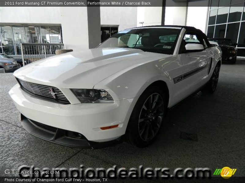 Performance White / Charcoal Black 2011 Ford Mustang GT Premium Convertible