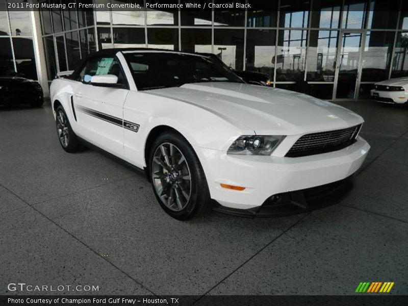 Performance White / Charcoal Black 2011 Ford Mustang GT Premium Convertible