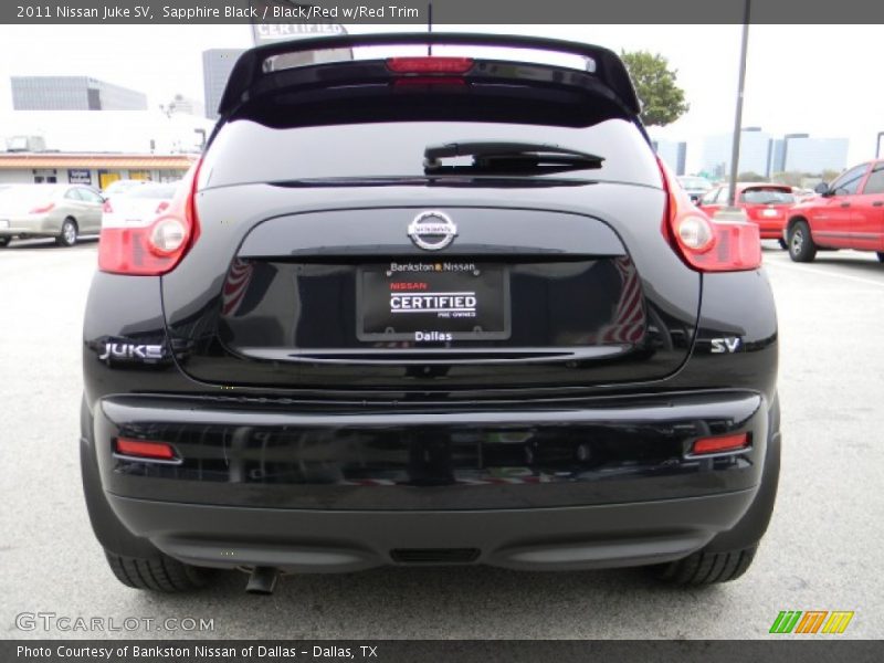 Sapphire Black / Black/Red w/Red Trim 2011 Nissan Juke SV
