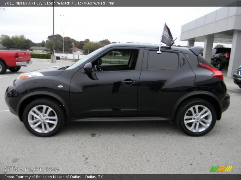 Sapphire Black / Black/Red w/Red Trim 2011 Nissan Juke SV