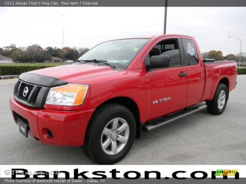 Red Alert / Charcoal 2011 Nissan Titan S King Cab
