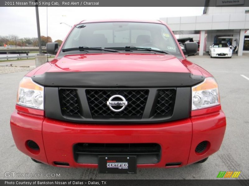 Red Alert / Charcoal 2011 Nissan Titan S King Cab