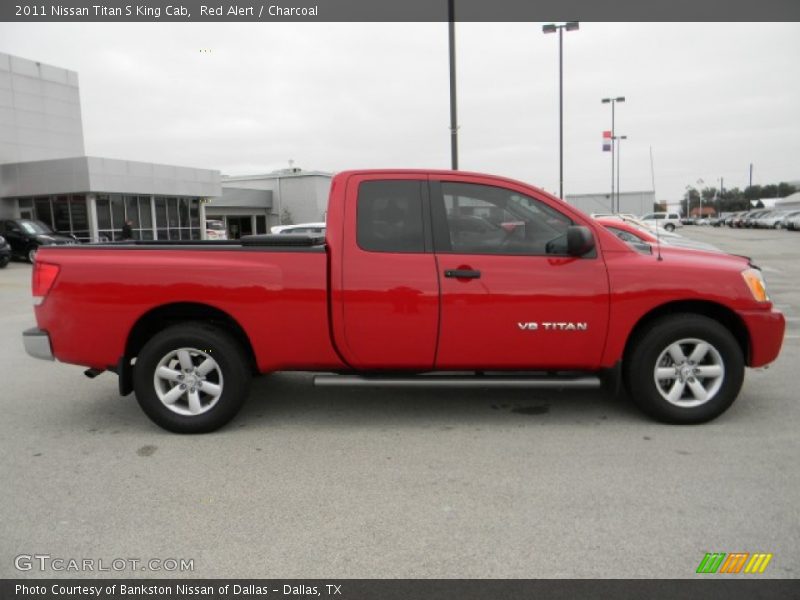 Red Alert / Charcoal 2011 Nissan Titan S King Cab