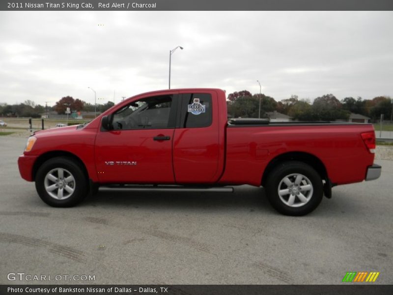 Red Alert / Charcoal 2011 Nissan Titan S King Cab