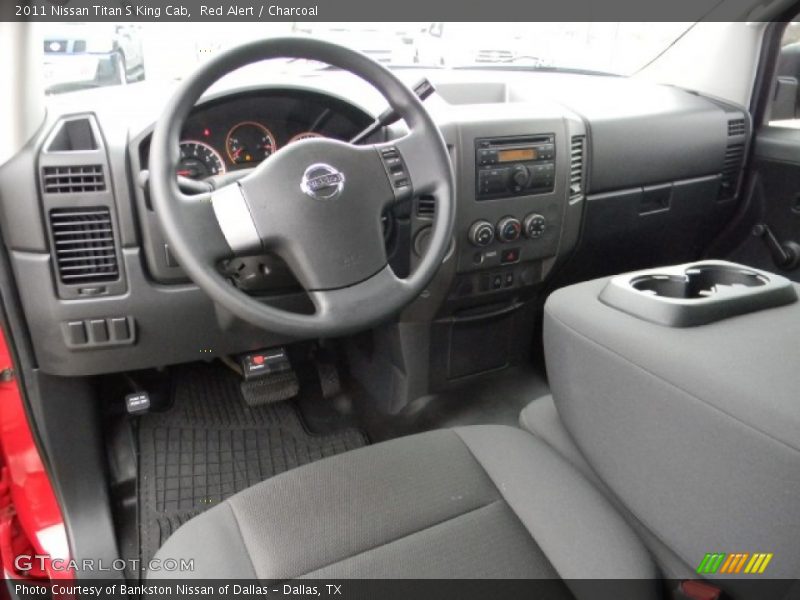 Red Alert / Charcoal 2011 Nissan Titan S King Cab