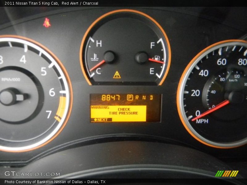 Red Alert / Charcoal 2011 Nissan Titan S King Cab