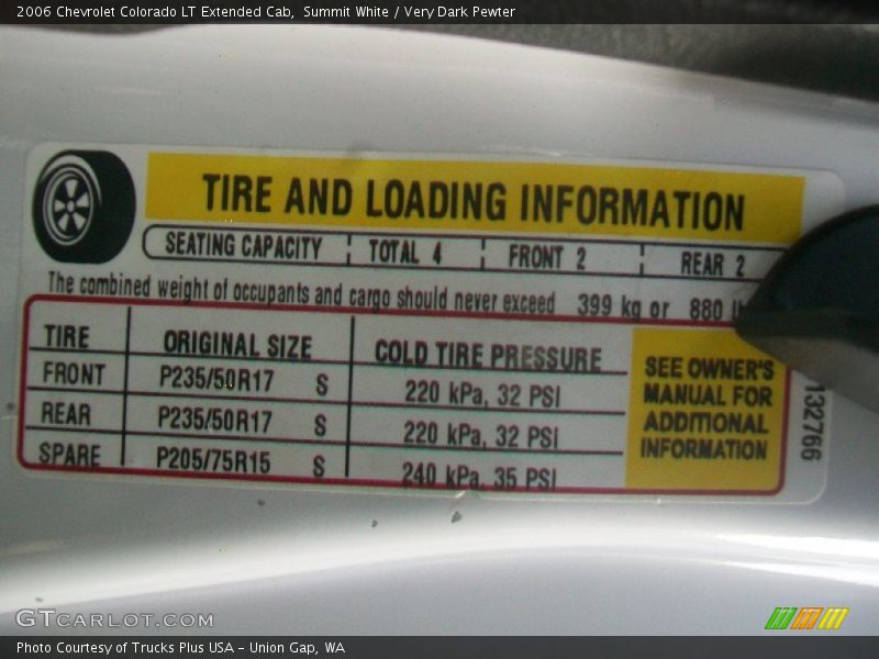 Summit White / Very Dark Pewter 2006 Chevrolet Colorado LT Extended Cab