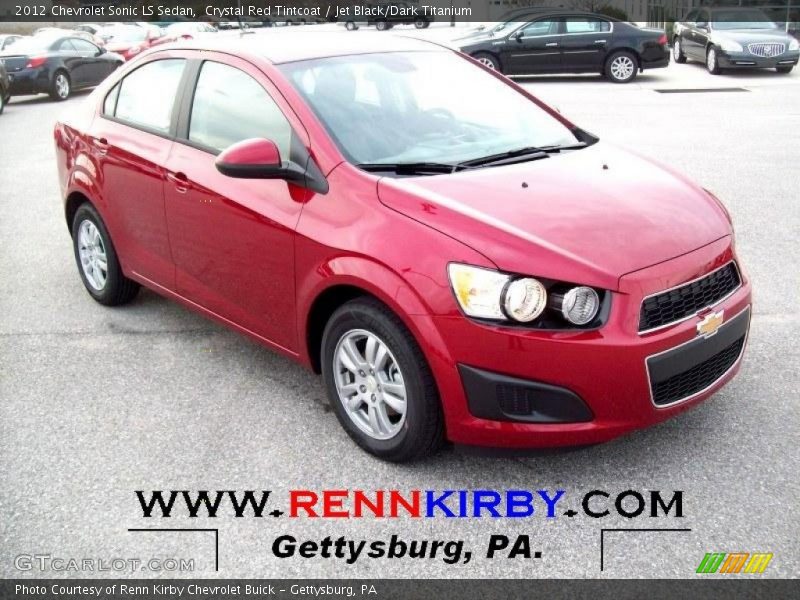 Crystal Red Tintcoat / Jet Black/Dark Titanium 2012 Chevrolet Sonic LS Sedan