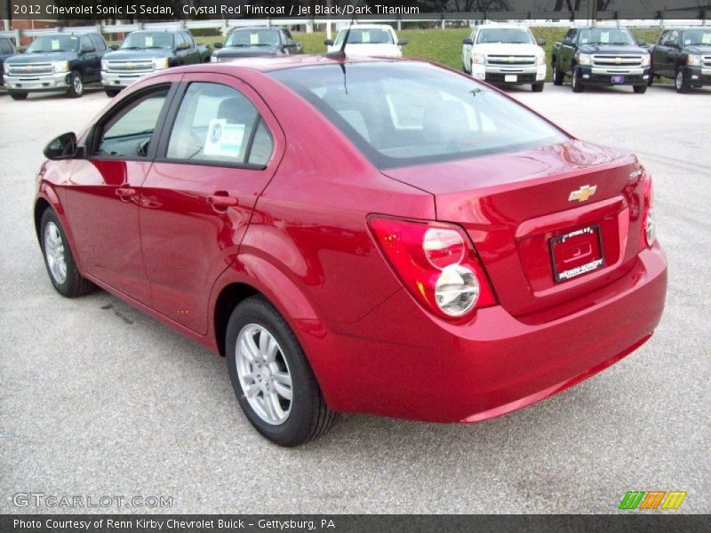 Crystal Red Tintcoat / Jet Black/Dark Titanium 2012 Chevrolet Sonic LS Sedan