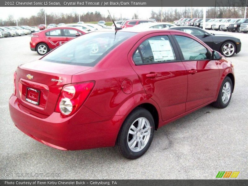 Crystal Red Tintcoat / Jet Black/Dark Titanium 2012 Chevrolet Sonic LS Sedan