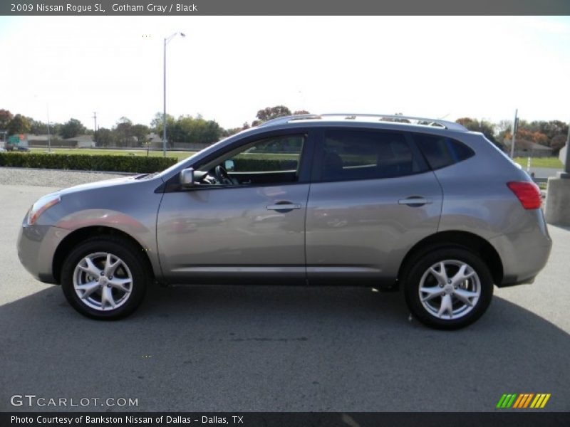 Gotham Gray / Black 2009 Nissan Rogue SL