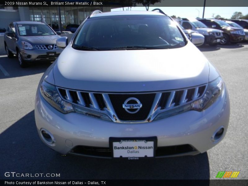 Brilliant Silver Metallic / Black 2009 Nissan Murano SL