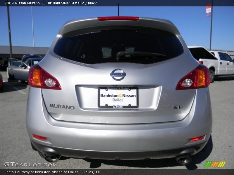 Brilliant Silver Metallic / Black 2009 Nissan Murano SL