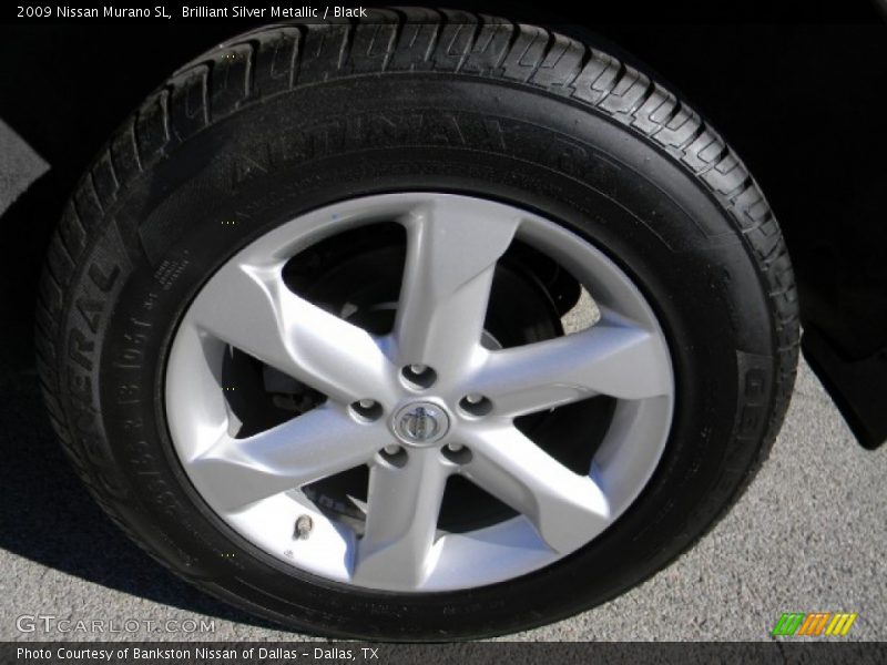 Brilliant Silver Metallic / Black 2009 Nissan Murano SL