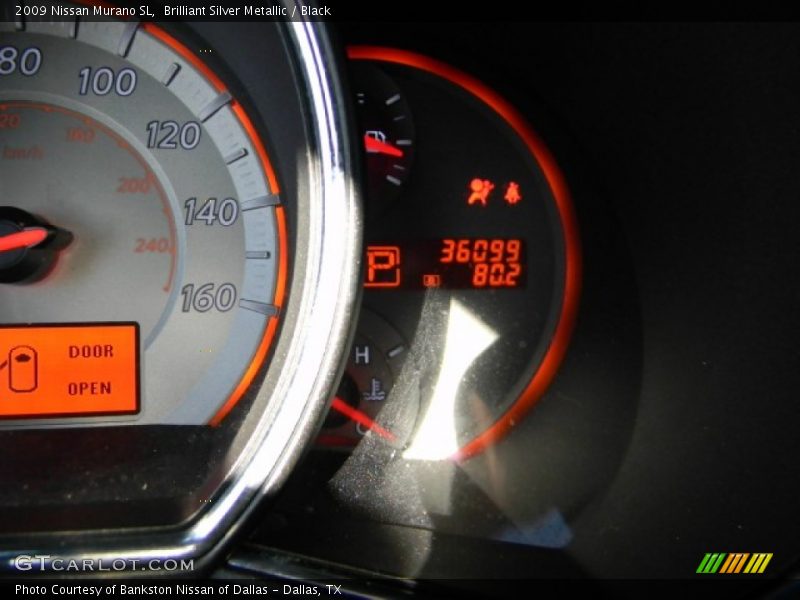 Brilliant Silver Metallic / Black 2009 Nissan Murano SL
