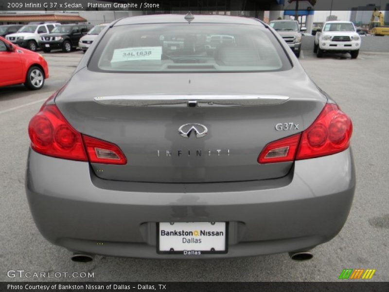 Platinum Graphite / Stone 2009 Infiniti G 37 x Sedan