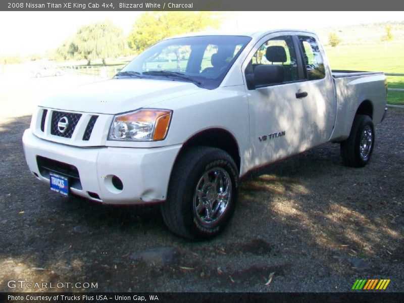 Blizzard White / Charcoal 2008 Nissan Titan XE King Cab 4x4