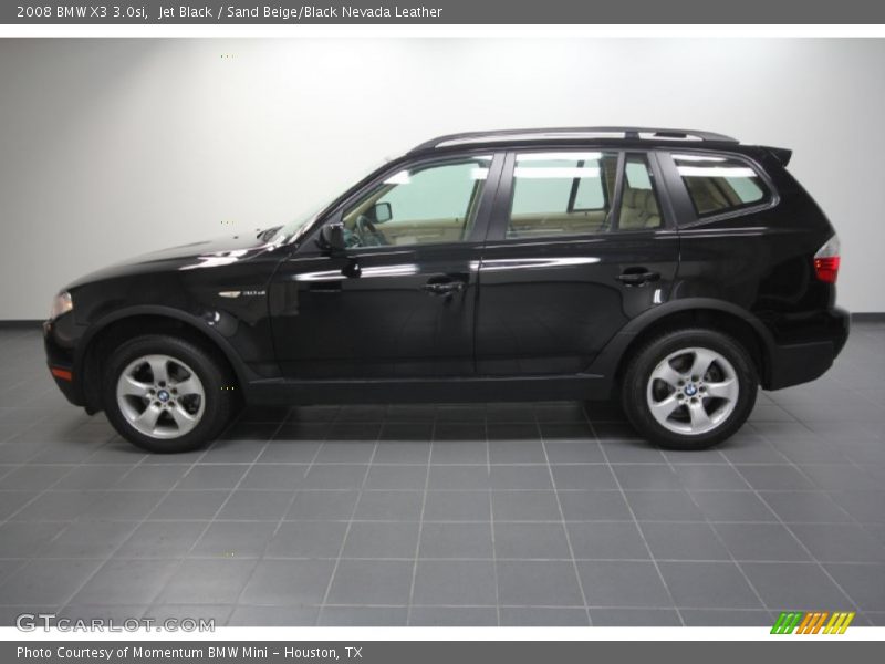 Jet Black / Sand Beige/Black Nevada Leather 2008 BMW X3 3.0si
