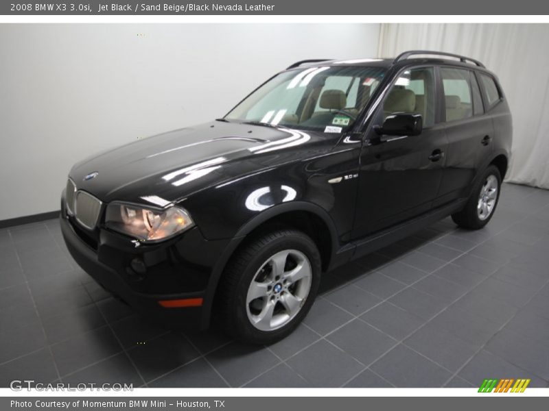 Jet Black / Sand Beige/Black Nevada Leather 2008 BMW X3 3.0si