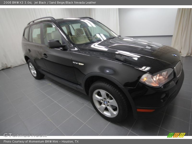 Jet Black / Sand Beige/Black Nevada Leather 2008 BMW X3 3.0si