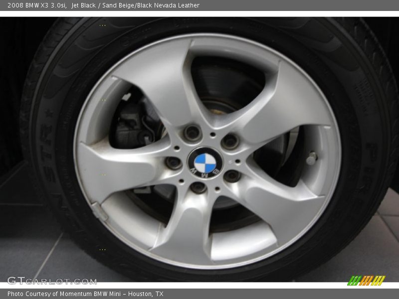 Jet Black / Sand Beige/Black Nevada Leather 2008 BMW X3 3.0si