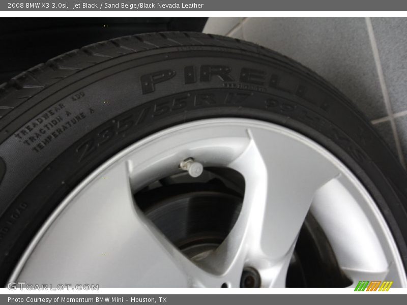 Jet Black / Sand Beige/Black Nevada Leather 2008 BMW X3 3.0si