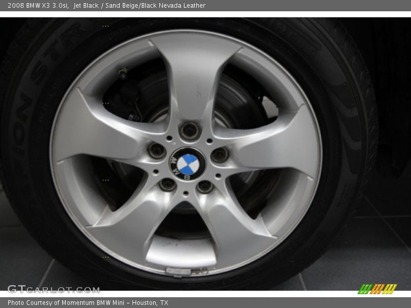Jet Black / Sand Beige/Black Nevada Leather 2008 BMW X3 3.0si