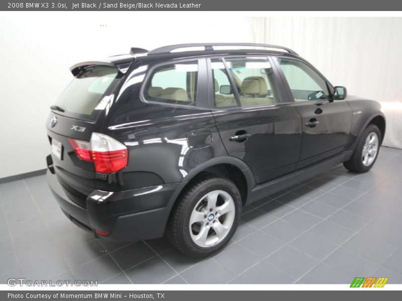 Jet Black / Sand Beige/Black Nevada Leather 2008 BMW X3 3.0si