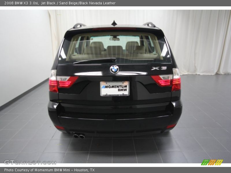 Jet Black / Sand Beige/Black Nevada Leather 2008 BMW X3 3.0si